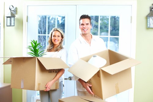 Removal van prepared for a home or office move in Balham